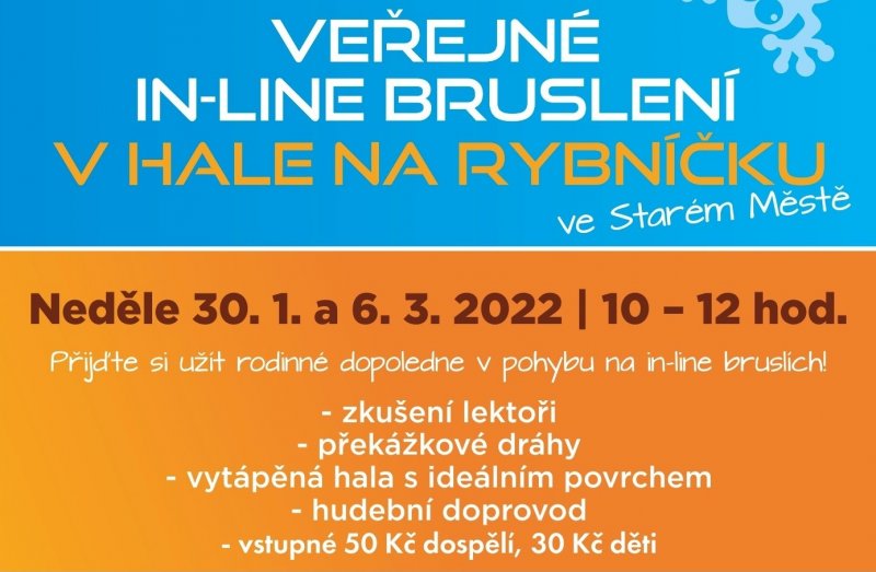 Veřejné in-line bruslení v hale na Rybníčku